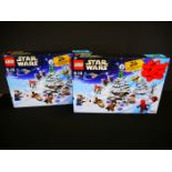 Lego - Two boxed Star Wars 75213 Advent Calendar sets, both unopened and sealed, one has a