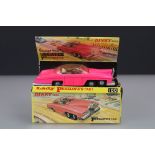 Boxed Dinky 100 Thunderbirds Lady Penelope Fab 1 diecast model with both figures, fluorescent pink