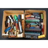 Around 65 OO gauge items of rolling stock to include vans, wagons and coaches featuring mainly