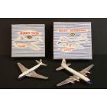 Two boxed Dinky Supertoys diecast model planes to include 998 Bristol Britannia Airliner and 999