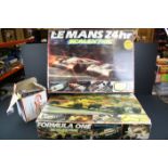 Two boxed Scalextric sets to include Le Mans 24hr and Formula One both with all slot cars, plus a