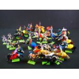 Around 55 Britains Deetail plastic knights & Cavalry, some with weapons