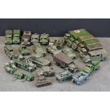 28 Dinky military diecast models in fair to good play worn condition to include Ambulance 626,