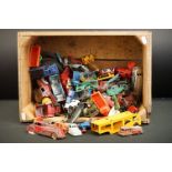 Quantity of play worn diecast & plastic models from the mid 20th C to include TootsieToys, Matchbox,