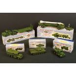 Five boxed Dinky Supertoys military diecast models to include 666 Missile Rector Vehicle (complete),