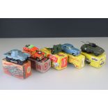 Five boxed diecast models to include Lone Star Roadmasters 1476 Rolls Royce, Solido 200 Combat Car