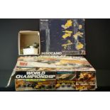 Boxed Scalextric C.888 World Championship Set (appearing complete with slot cars) & boxed Meccano