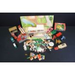 Collection of play worn diecast & plastic models and figures, mainly farming examples to include