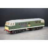 Kit built O gauge D7035 BR Diesel locomotive in green livery, plastic & metal, unmarked, showing