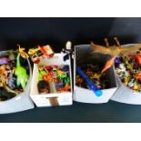 Large quantity of contemporary plastic figures and toys to include Ben 10, Turtles, Batman,