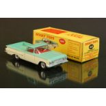 Boxed Dinky 449 Chevrolet El Camino Pick Up Truck diecast model in two tone white / turquoise, red