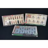 Three Boxed Britains Eyes Right regimental figure sets to include 7230 Scots Guards, 7469 U.S.
