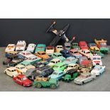 40 Mid 20th C play worn diecast models to include Dinky & Corgi featuring Dinky 268 Renault Dauphine
