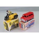 Two boxed Morestone diecast models to include Bedford Dormobile in red and 452 AA Scout Patrol, some