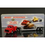 Boxed Dinky Supertoys 986 Mighty Antar Low Loader with Propeller diecast model, complete and vg with