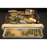 Collection of diecast and plastic military models to include a boxed Dinky 156 Mechanised Army