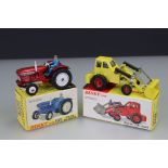 Two boxed Dinky diecast models to include 437 Muir Hill 2 WL Loader in yellow and 308 Leyland 384