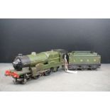 Kit built brass / metal O gauge Flying Scotsman LNER 4-4-2 locomotive in green with tender, unmarked