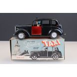 Boxed Fairylite plastic scale model London Taxi with friction motor, gd with some play wear, box