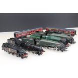 Six OO gauge locomotives to include 2 x Hornby Mallard in green, Hornby Evening Star, Triang