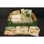 Airfix - 49 Boxed & bagged plastic military model kits mostly red stripe to include 15 x boxed (