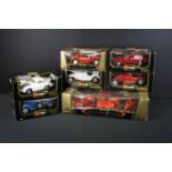 Six Boxed Burago diecast models to include 3001 Rolls-Royce Camargue, 3021 Porsche 356 B Coupe, 3005