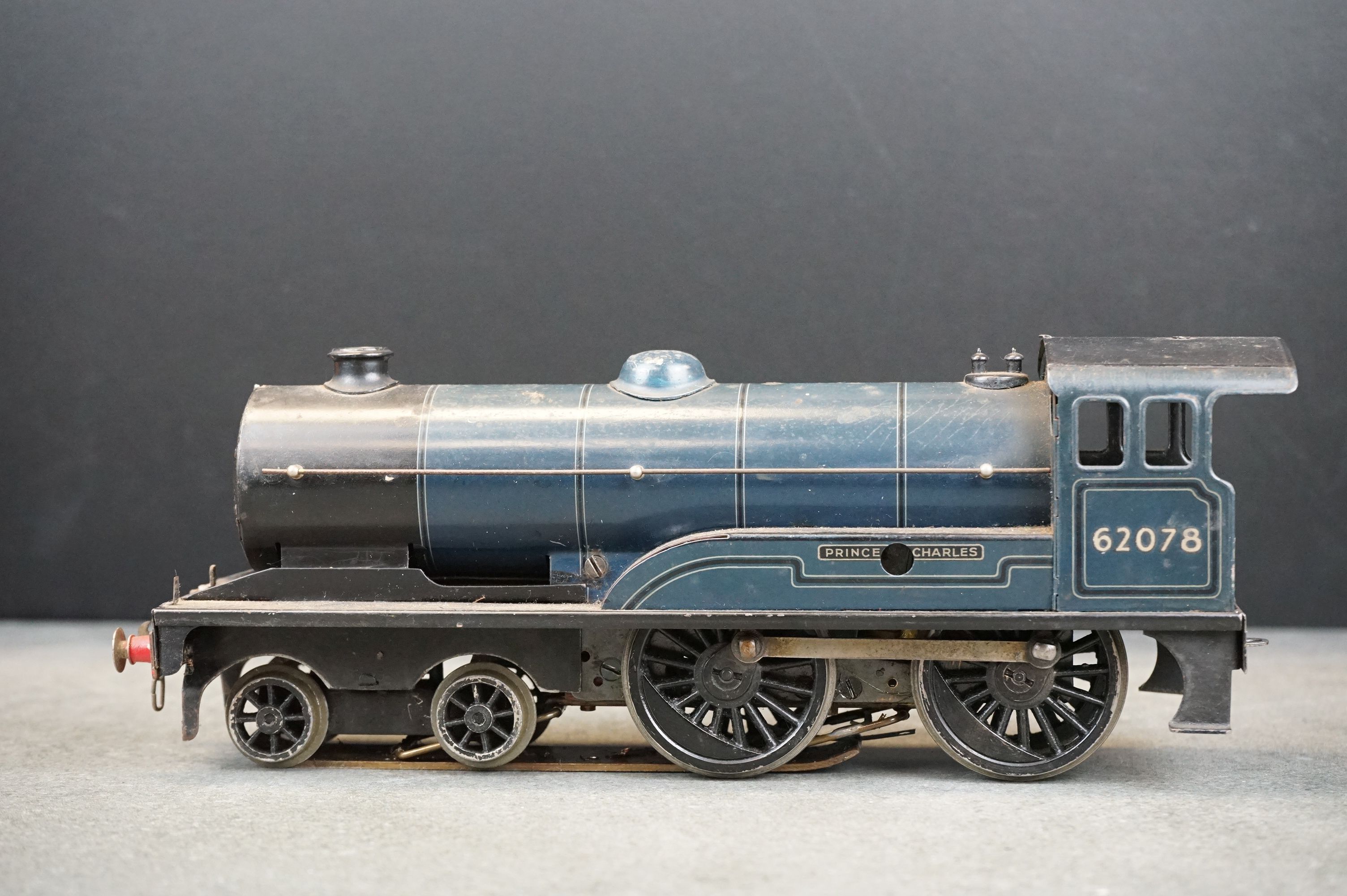 Bassett Lowke O gauge Prince Charles 62078 BR locomotive and tender, showing some play wear but gd - Image 4 of 10