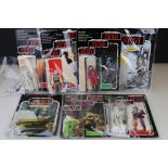 Star Wars - Seven original figures with backing cards and accessories (with the exception of B