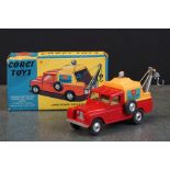 Boxed Corgi 477 Land Rover Breakdown Truck diecast model, a few paint chips but vg overall, gd box
