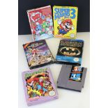 Retro Gaming - Five boxed Nintendo NES games to include Double Dragon II, Batman, Boulder Dash,