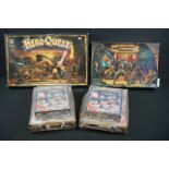 Five boxed MB Games workshop Hero Quest sets to include 2 x sealed Against the Ogre Horde, 2 x