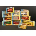 11 Boxed Matchbox King Size diecast models to include K2 Scammel Heavy Wreck Truck, K15 Merryweather