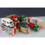 Five boxed Triang Minic tin plate models to include 3 x Push and Go (Post Office Telephone Van,