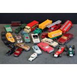 Group of play worn mid 20th C diecast models to include Dinky, Corgi, Triang Spot On & Matchbox