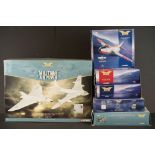 Six boxed Corgi The Aviation Archive diecast models to include 3 x 1/72 Jet Fighter Power (49803