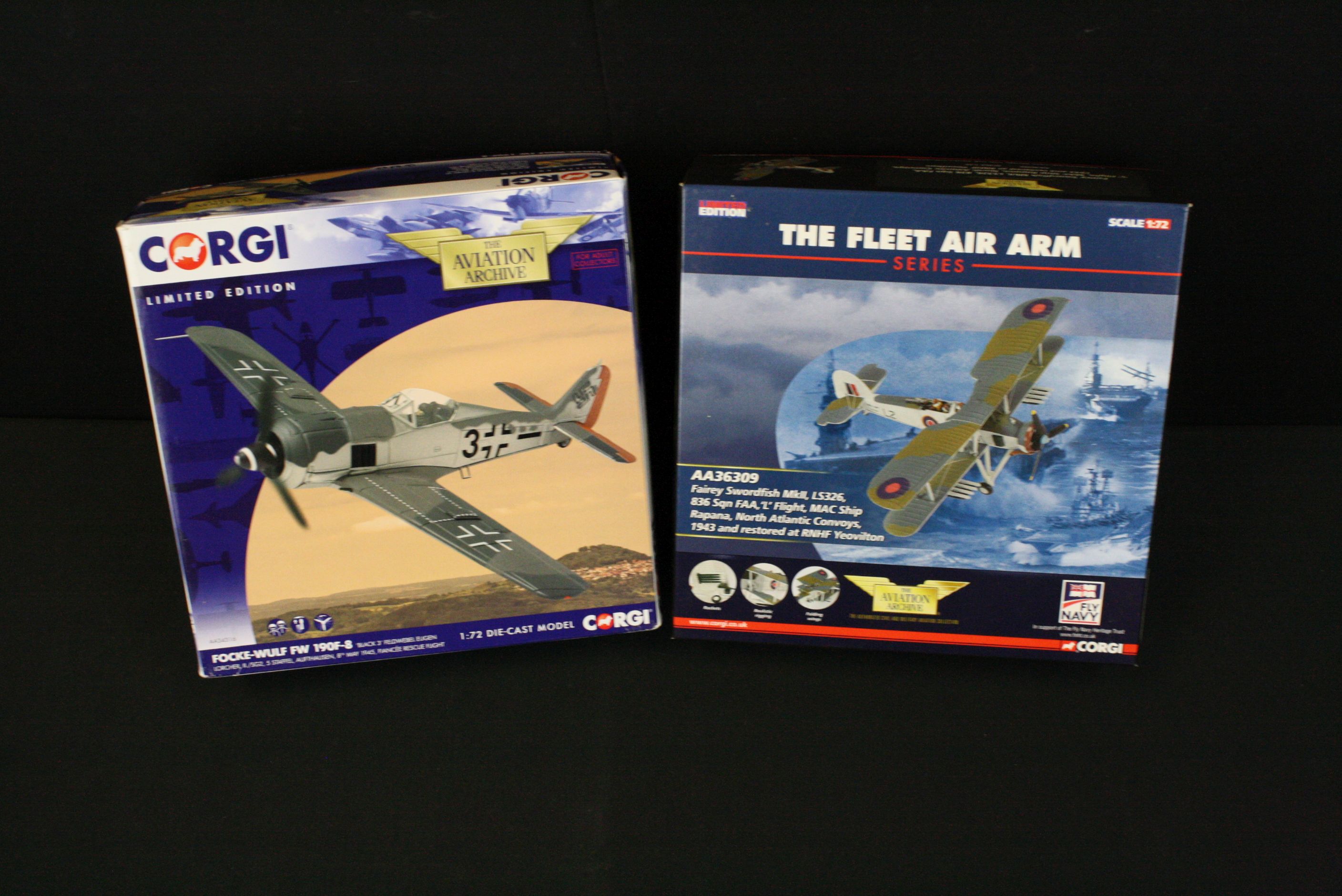Seven boxed Corgi 1:72 Aviation Archive diecast models to include AA39301 Boulton Paul Defiant, - Image 10 of 12