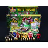 Power Rangers - Three original boxed Bandai figures to include 2271 White Togerzord, 2254 Saba and