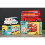 Two boxed Corgi diecast models to include 466 Commer Milk Float and 468 London Transport Routemaster