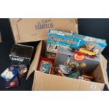 Boxed Capsela 700 Construct kit along with boxed Meccano Stephenson's Rocket Constructor Set,