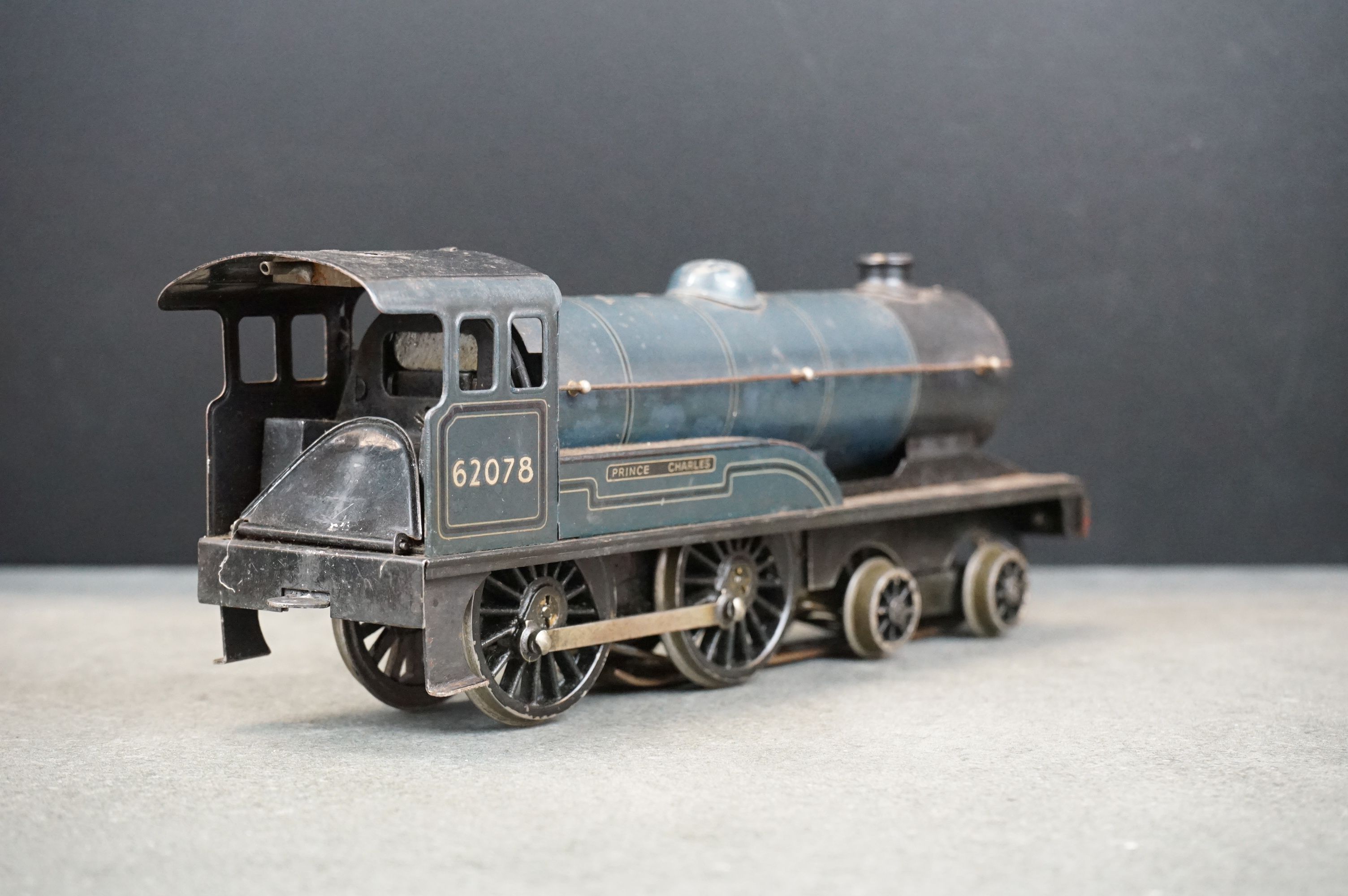 Bassett Lowke O gauge Prince Charles 62078 BR locomotive and tender, showing some play wear but gd - Image 3 of 10