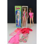 Boxed Mattel Barbie 1190 Ash blonde doll in original swimsuit, body is a touch grubby, fingers vg,