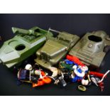 Action Man - Quantity of original Palitoy clothing and accessories to include helmets, weapons, Navy