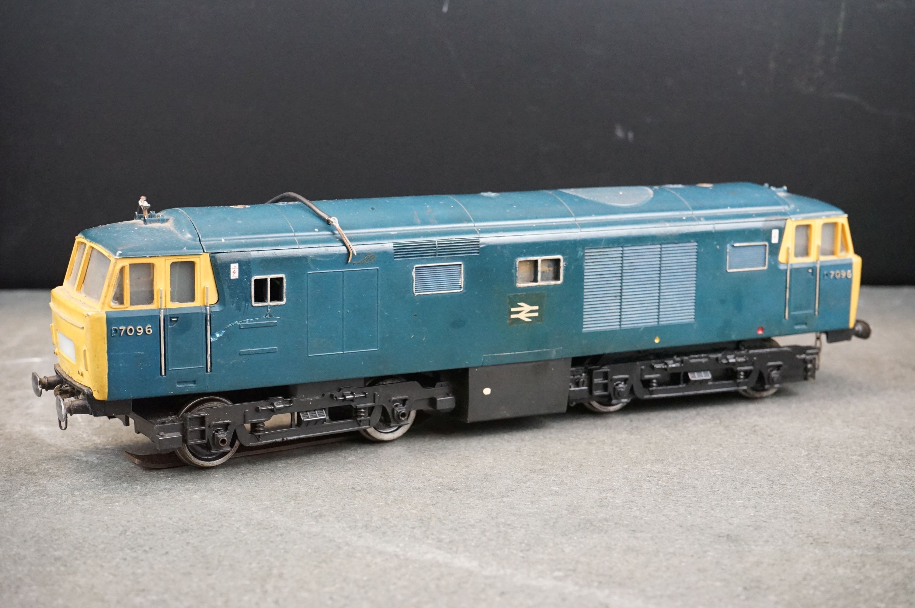 Kit built O gauge D7096 BR Diesel locomotive, plastic & metal, unmarked, made in England, showing - Image 4 of 6