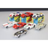 Three boxed Corgi diecast models to include 2 x 330 Porsche Carrera 6 (both variants, white/blue &