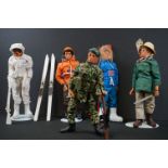 Action Man - Five Original Palitoy Action Man Figures, all with flock hair, eagle eyes and marked