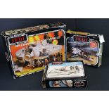 Star Wars - Three original boxed Palitoy vehicle sets to include Millennium Falcon, Rebel Armoured