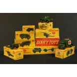 Nine boxed Dinky military diecast models to include 697 25 Pounder Field Gun Set, 621 3 Ton Army