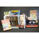 Large collection of tv related collectibles to include boxed Judge Dredd Games Workshop, boxed
