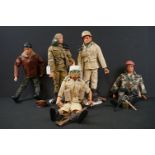 Action Man - Five Original Palitoy Action Man Figures (three marked CPG Products Corporation), all