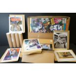 Star Wars - Eight Star Wars framed prints to include 2 x Trilogy Together, 2 x Death Star Assault, 1